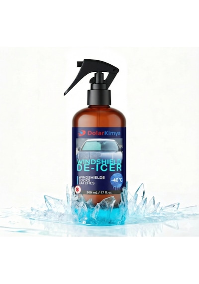 Araba Oto Cam Buz Çözücü Solüsyon 500 Ml -40 Derece Profesyonel Buz Çözücü Deicer Şeffaf