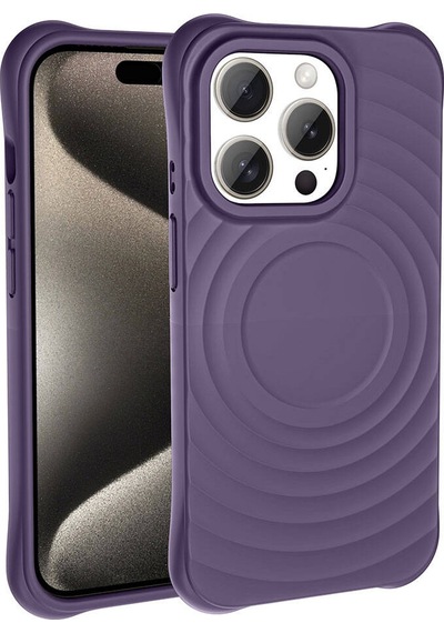 Apple Uyumlu iPhone 15 Pro M-safe Şarj Özellikli Airbagli Mat Görünümlü Zore Hepi Kapak Beyaz