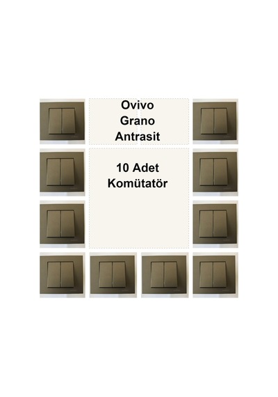 Ovivo Grano Antrasit 10 Adet Komütatör