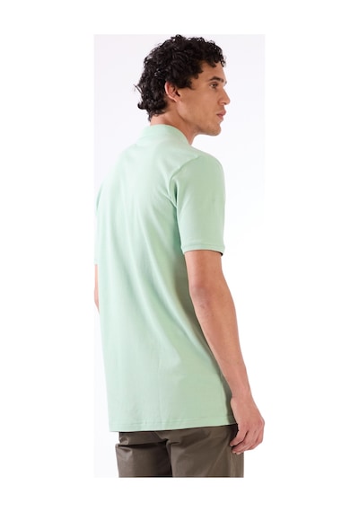 Dufy Mint Yeşili Polo Yaka Pamuklu Düz Renk Slim Fit Erkek T-shirt Mint Yeşili