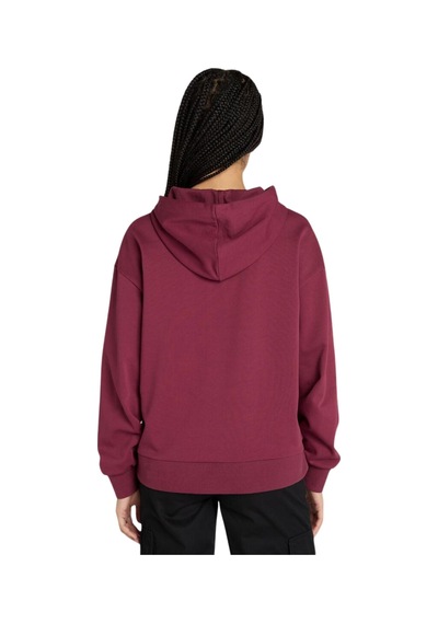 B0a5sx26481-r Timberland Stack Logo Loop Back Hoodie Kadın Sweatshirt Bordo B0a5sx26481-r Bordo