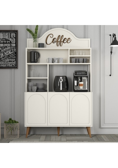 Lyon Kahve Köşesi 120cm - Krem / Ceviz