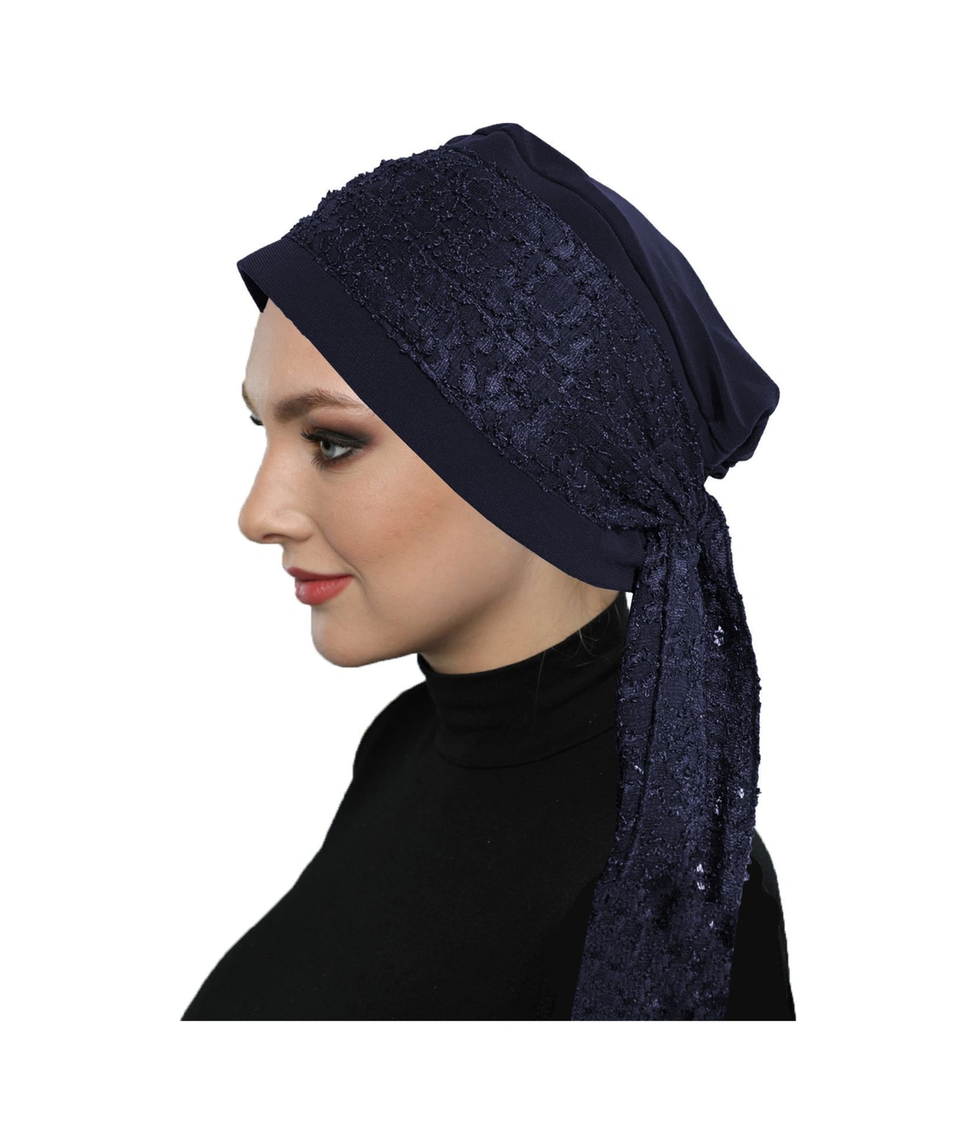 Elysianfidan Dantel Bandana Lacivert Hazır Türban Tesettür Bone Lacivert Elysianfidan Dantel Bandana Lacivert Hazır Türban Tesettür Bone Lacivert