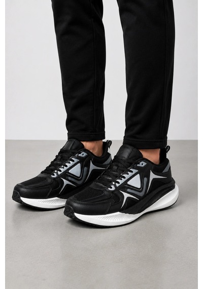 Ht Hotin Chromat Erkek Hafif Köpük Taban Spor Ayakkabı Rahat Ve Konforlu Günlük Sneaker - Siyah Ht Hotin Chromat Erkek Hafif Köpük Taban Spor Ayakkabı Rahat Ve Konforlu Günlük Sneaker - Siyah