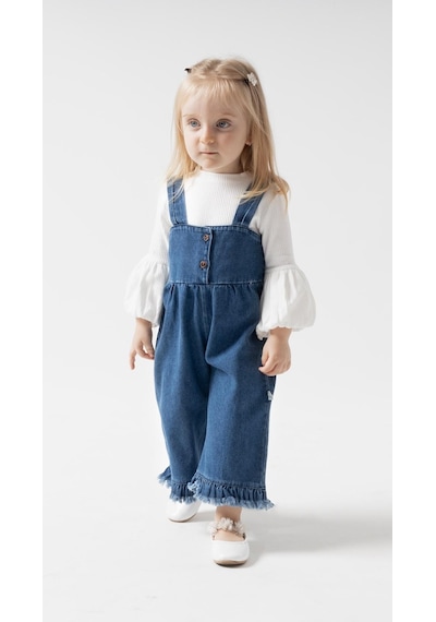 Babymod Püsküllü Palazzo Kız Bebek Çocuk Jean Salopet Tulum Lüks %100 Pamuk Likralı Ribana Balon Bluz Denim Kot Takım Lacivert Babymod Püsküllü Palazzo Kız Bebek Çocuk Jean Salopet Tulum Lüks %100 Pamuk Likralı Ribana Balon Bluz Denim Kot Takım Lacivert