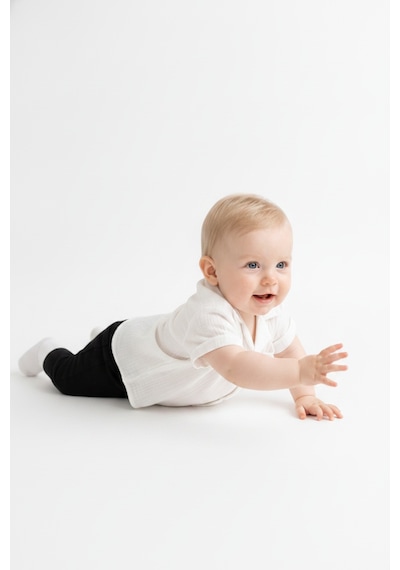 Tiffany Baby & Kids Müslin White Tasarımlı Gömlek Beyaz