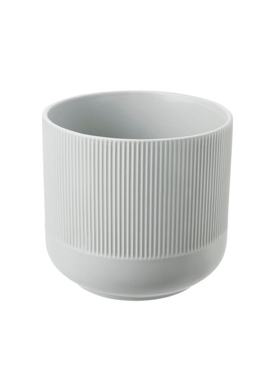 Seramik Saksı, Gri, 15 Cm 3 Adet