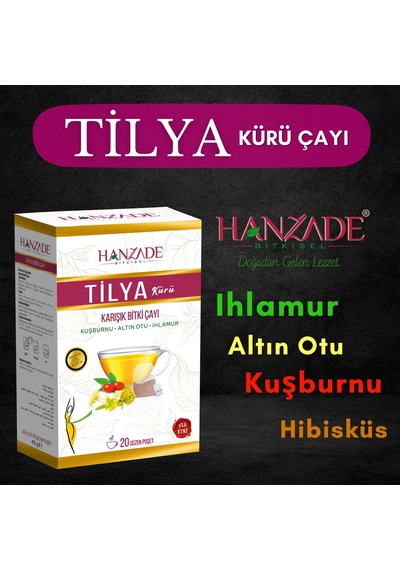 Tilya Kürü Form Çayı Kuşburnu Altın Otu Ihlamur 20 Süzen Poşet