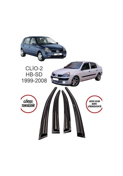 Renault Clio 2 Cam Rüzgarlığı 4lü 1999-2008 Arası