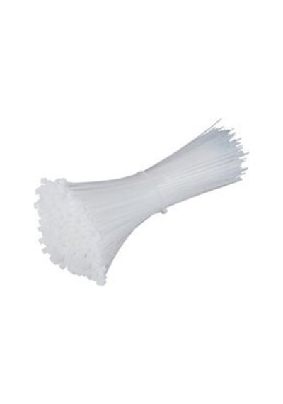 Zenith Beyaz Plastik Cırt Kelepçe 2.5x100mm Kablo Bağı 100 Adet