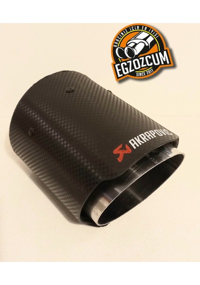 90 Mm. İçi Krom Tekli Siyah Akrapoviç Egzoz Ucu Eksoz--egzozcum
