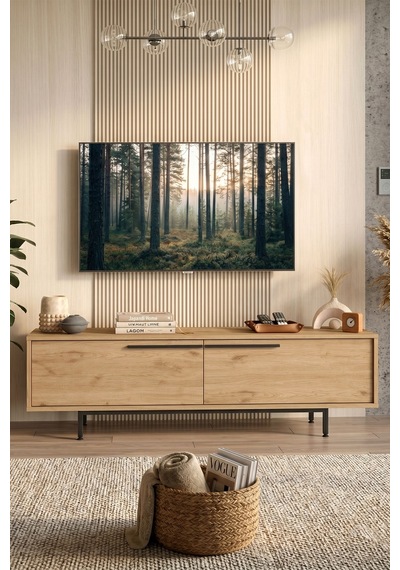 Yurudesign Ocean Tv Ünitesi Sehpası Metal Ayaklı 160cm Sepet On1-s