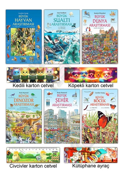 Büyük Şehir Böcek Dinozor Dünya Sualtı Hayvan Araştırması 8-12 Yaş
