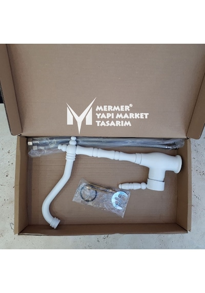 Rustik Lavabo Bataryası Beyaz