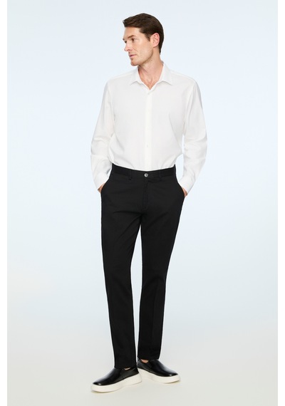 Morven Erkek Siyah Pamuk Trend Düz Dynamic Fit Chino Pantolon 26ys003009001 Siyah