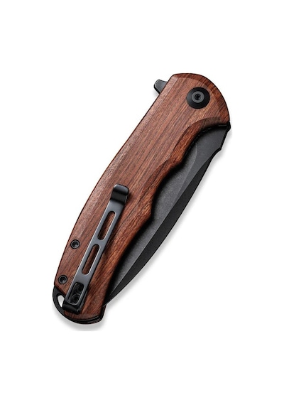 Civivi Praxis Flipper Knife Wood Handle Kamp Çakı Kahverengi