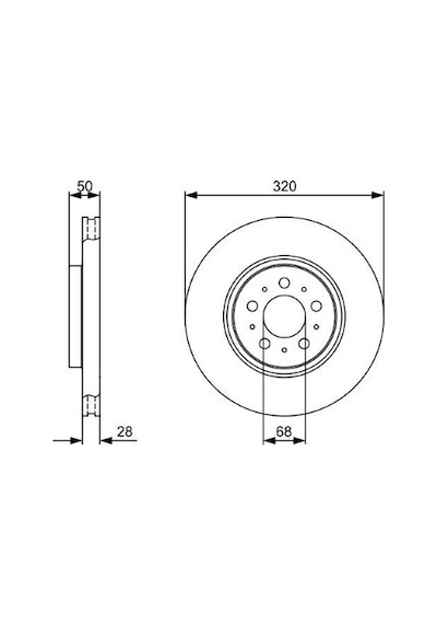Volvo Xc70 2.5 T 2002-2007 Bosch Ön Disk 320mm 2 Adet