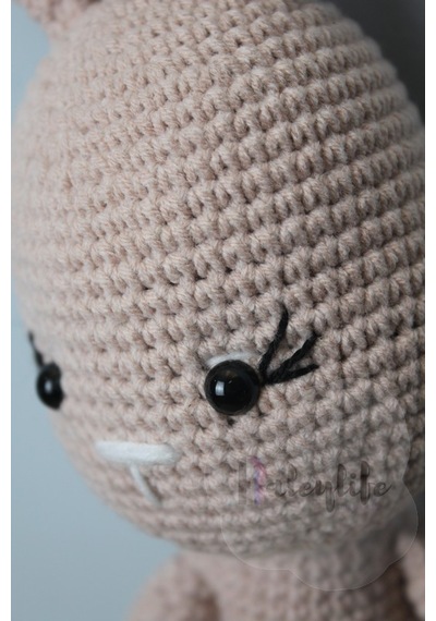 Aleylife Amigurumi Organik Tavşan Uyku- Oyun Arkadaşıaçık Pembe