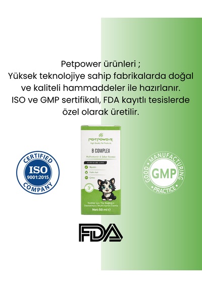 Kedi Tüy Dökülmesi Azaltıcı Damla B Complex 50 Ml - Biotin & Çinko Ve Multivitamin