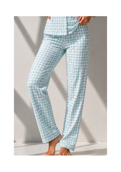 Fit Women Kadın Klasik Doğal Düğme Gece Su Yeşili Pijama Takımı