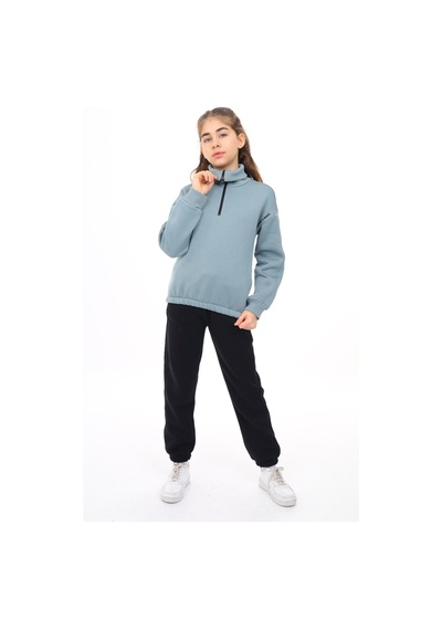 Toontoy Kids Toontoy Kız Çocuk 2'li Takım Baskılı Balıkçı Yaka Fermuarlı Sweatshirt & Beli Paçası Lastikli Cepli Jogger Eşofman Altı - Renk Bloklu 3 İplik Şardonlu Mint Toontoy Kids Toontoy Kız Çocuk 2'li Takım Baskılı Balıkçı Yaka Fermuarlı Sweatshirt & Beli Paçası Lastikli Cepli Jogger Eşofman Altı - Renk Bloklu 3 İplik Şardonlu Mint