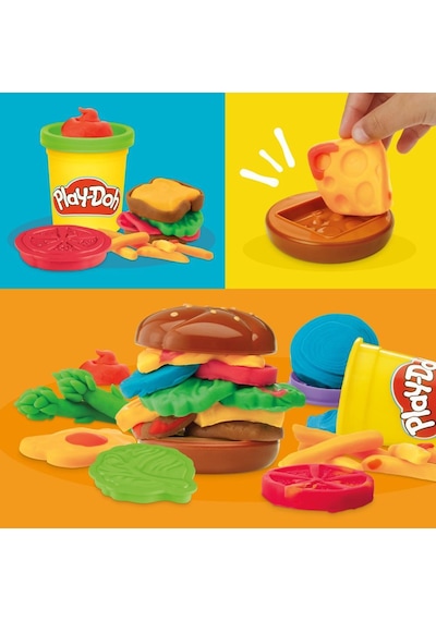 Play Doh Yiyecek Şekilleri Oyun Hamur Seti G1609 G1614 Izgara renkli