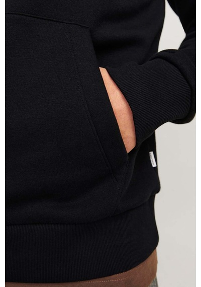 Jack & Jones Jjecorp Logo Sweat Hood Siyah Erkek Sweatshirt 000000000102016884 Siyah