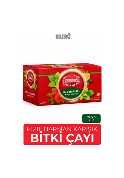 Ersağ Karışık Bitki Çayı 20 Süzen Poşet 60 G