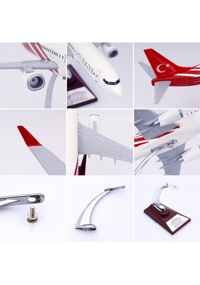 ZekUpp - Maket Uçak - Boeing 737-800 1/100 - TÜRKİYE Özel Tasarımlı Uçak Model F
