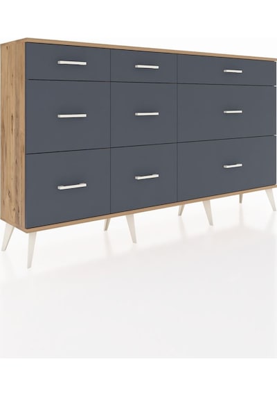 Arges Konsol 9 Çekmeceli 176x30x99 Çam-çam/antrasit Atlas Çam/antrasıt - Atlas Çam Arges Konsol 9 Çekmeceli 176x30x99 Çam-çam/antrasit Atlas Çam/antrasıt - Atlas Çam