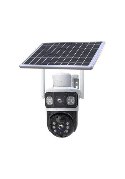 Wearfitpro Sim Kart Güneş Enerjili Kolay Kurulum Çift Lens 6mp Kamera Iç Dış Mekan Ip Camera Güvenlik Kamerası