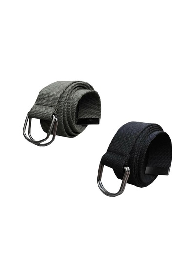 Unisex Spor Halka Tokalı Taktik Bez Kemer Seti 120Cm