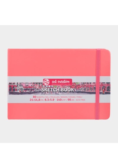 Art Creation Sketch Book Eskiz Bloğu 21x14,8 140gr 80 Yaprak Coral Red