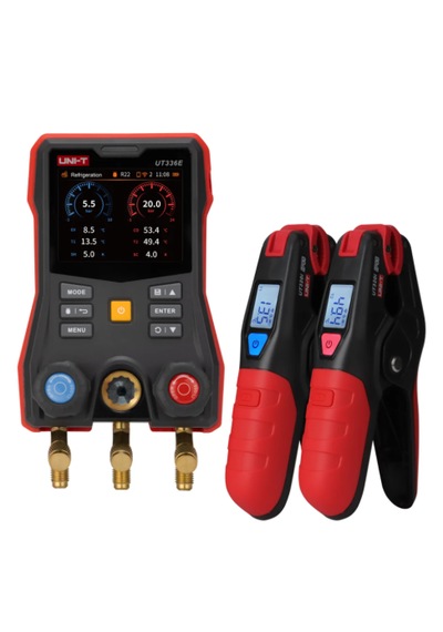 Unı-t Ut336e Kıt Kablosuz Sıcaklık Kelepçeli Dijital Manifold Ölçüm Cihazı 60 Bar