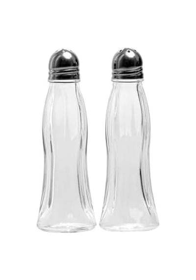 Cam Tuzluk Karabiberlik 2&apos Li Tuzluk Salty Tuz Karabiberlik Black White 0