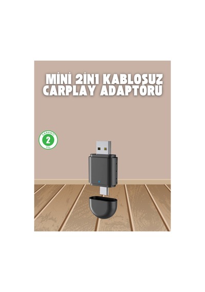 Kablosuz Carplay Adaptörü Usb-a & Type-c Uyumlu Hızlı Bağlantı Cihazı - Hs08378040-4424