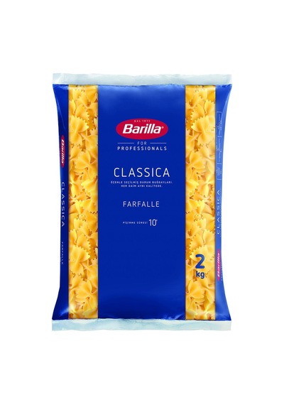 Barilla Kelebek Makarna 2kg - Farfalle, Durum Buğdayı, 10 Dakikada Pişer 2'li Ekonomik Paket - Tarı