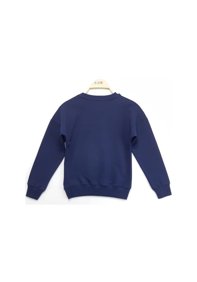 Toontoy Kız Çocuk Sweatshirt Lovely Life Baskı Lacivert