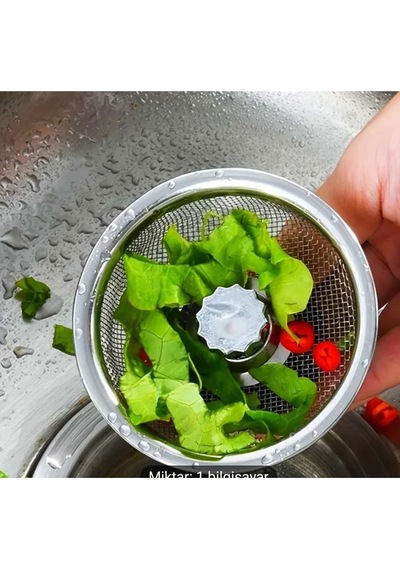 1 Adet Paslanmaz Çelik Lavabo Süzgeci ,sepeti Tıpa İle Mutfak Gider Yakalayıcı Çelik Diğer