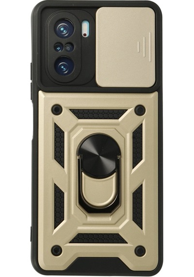 Poco F3 Kılıf Pars Lens Yüzüklü Silikon - Gold Bzsxx00 1