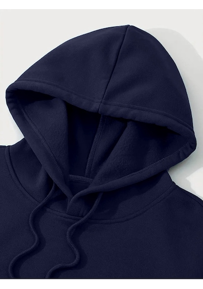 Uyguntarz Unisex Boston Baskılı Oversize Sweatshirt Lacivert