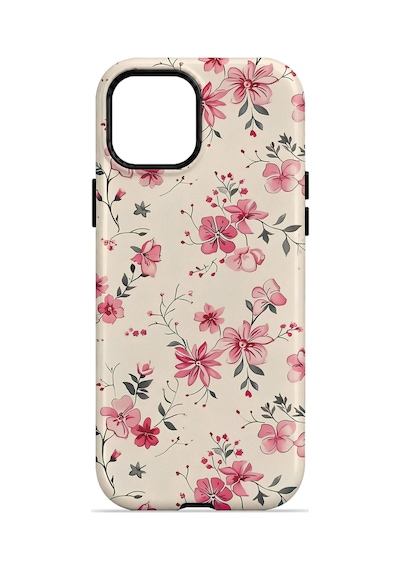 Velvoria Valestra Pembe Kır Çiçeği Apple iPhone Uyumlu 15 Darbe Korumalı Kılıf Valestra Select - Pembe Kır Çiçeği
