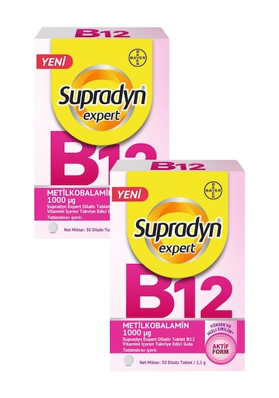 Supradyn Expert Vitamin B12 30 Dilaltı Tablet X 2 Adet