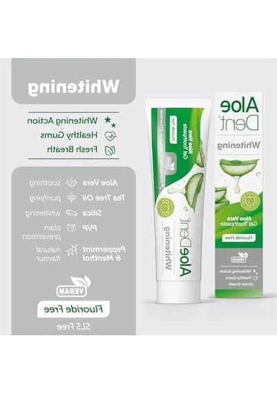 Florürsüz Ekstra Beyazlatıcı Diş Macunu, Aloe Vera Ve Çay Ağacı Yağı İçerikli, 100 Ml Ağız Kokusu Önleyici