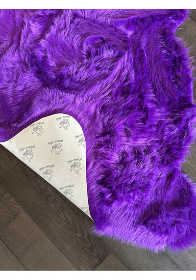 A Post Mor Yumuşak Dokulu Peluş Halı Tek Kafa Post