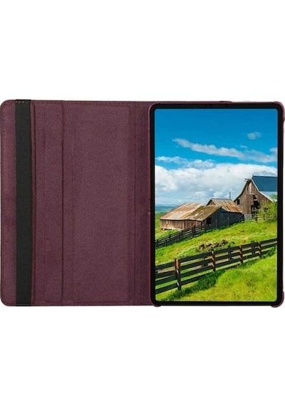 Xiaomi Uyumlu Mi Pad 5 Zore Dönebilen Standlı Kılıf-Kırmızı