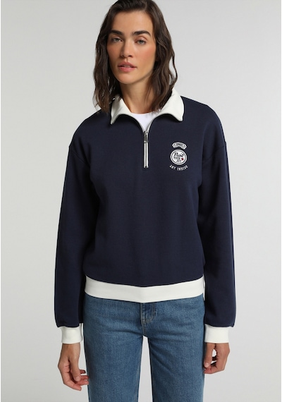 Colin's Colins Regular Fit Polo Yaka Nakışlı Kadın Lacivert Sweatshirt Cl1081688 Q1.v2 Nav