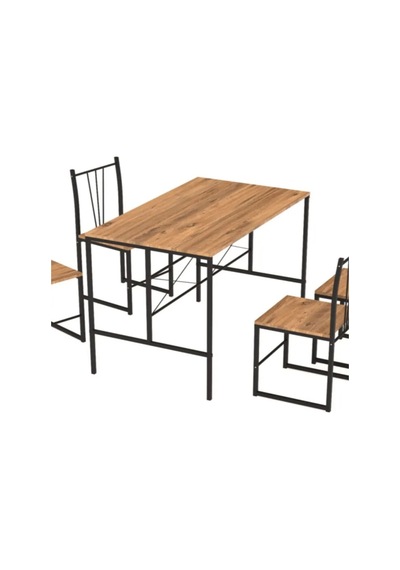 Retodesign 120/60 Yemek Masası, Mutfak Masası 1604 Siyah