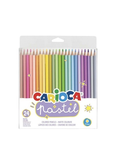 Carioca Pastel Renkli Kuru Boya Kalemi 24'lü Çok Renkli