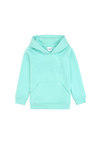 U.S. Polo Assn. Kız Çocuk Mint Kapüşonlu Şardonlu Basic Sweatshirt 50314311-VR250